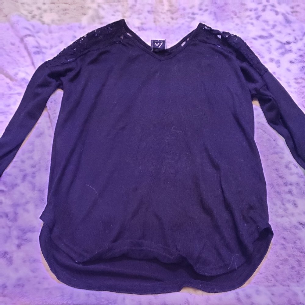 Lightweight Sweater with lace detail